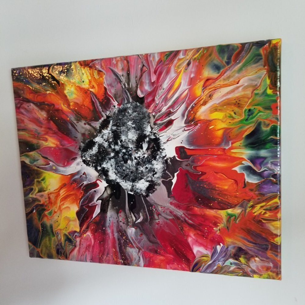 Abstract Acrylic Painting Handmade "Cosmo Burst"